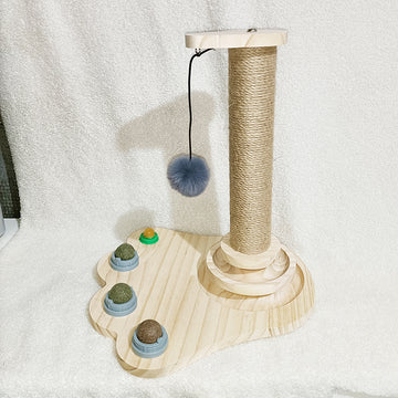 Cat Scratch Post With Catnip Lick Ball