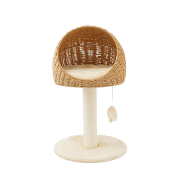 Cat Climbing Tree Nest With Scratch Post