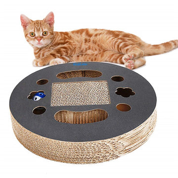Cat Scratch Board With Rolling Bell