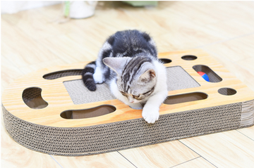 Corrugated Cat Scratch Board With Ball