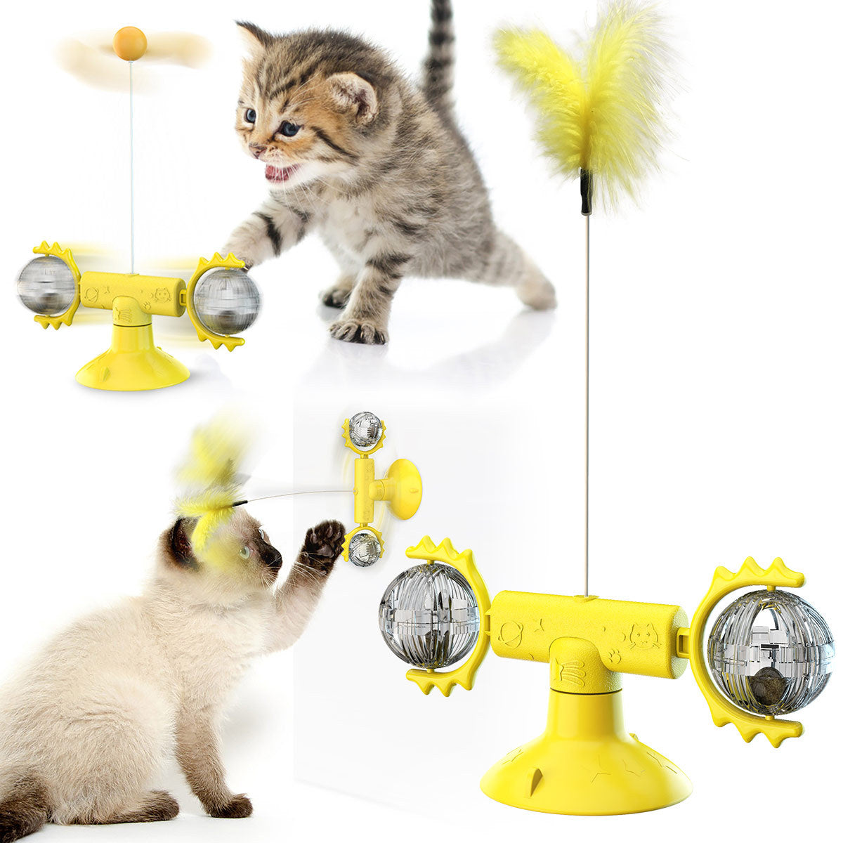 Cat Windmill Turntable Toy