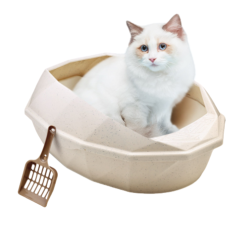 Semi-enclosed Cat Litter Box